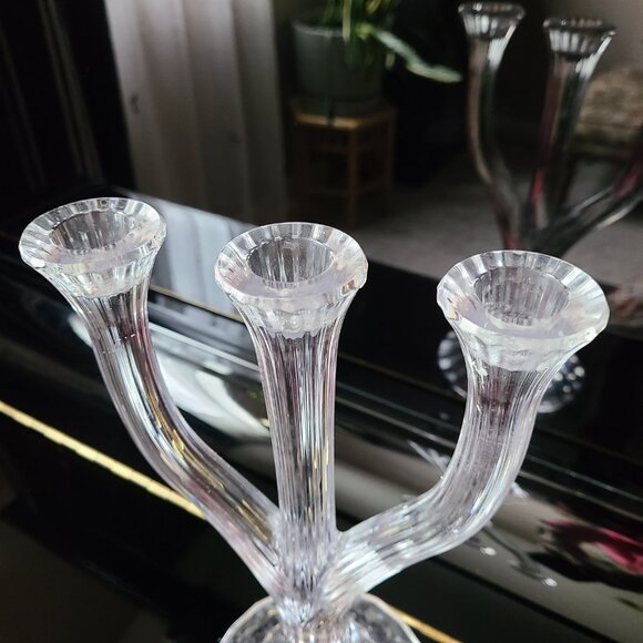Mikasa crystal candleholder with 3 branches. - Picture 4 of 4